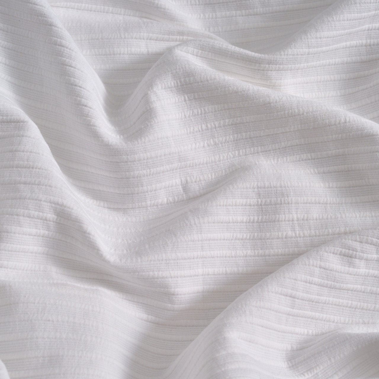 Luxury Cotton Rib Coverlet - White