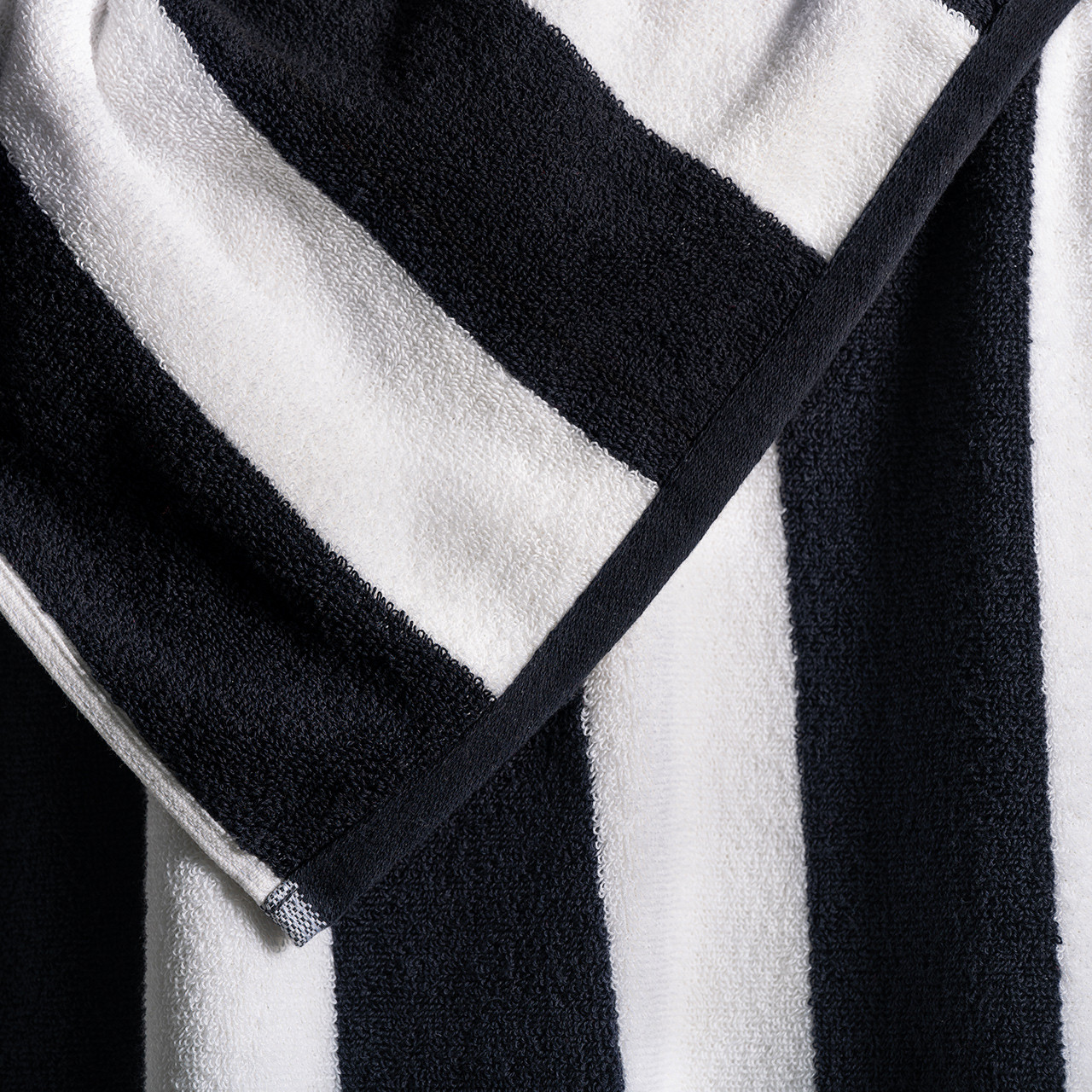 Black and deals white cabana towels