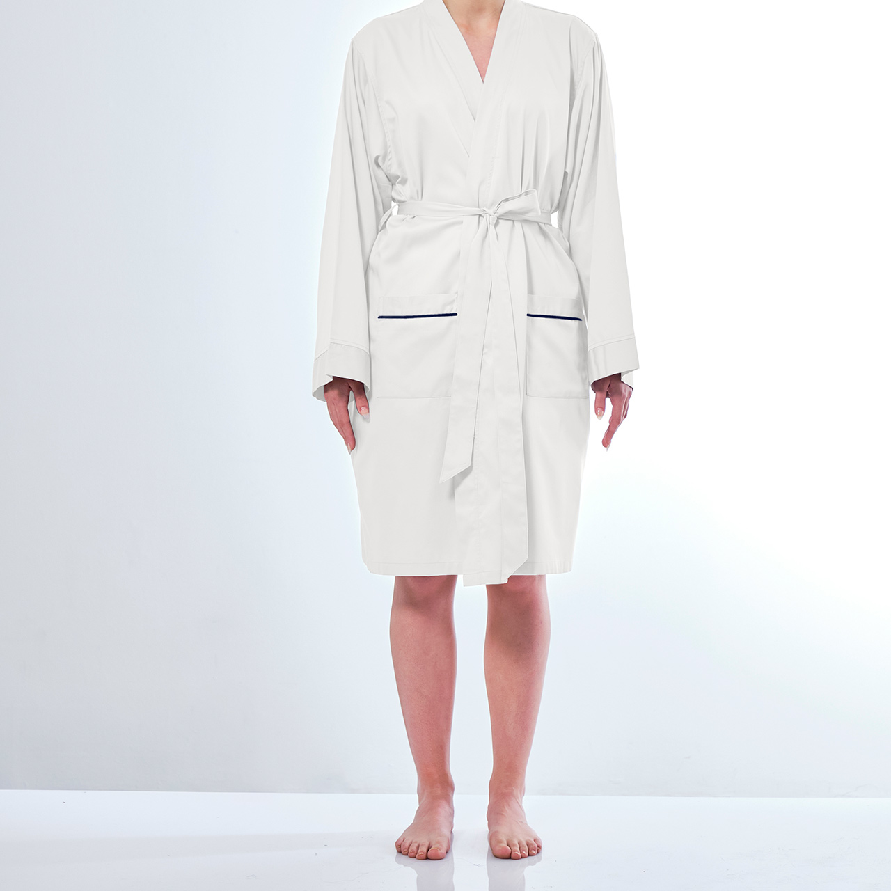 Alessia Bamboo Cotton White Women’s Robe