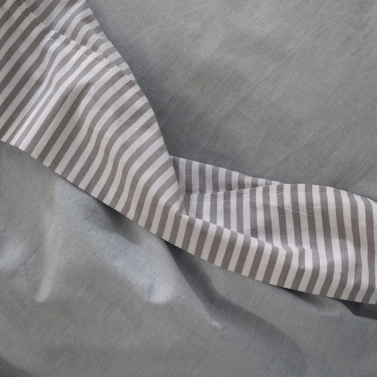 Cotton Mini Stripe Grey Sheet Set - Modella