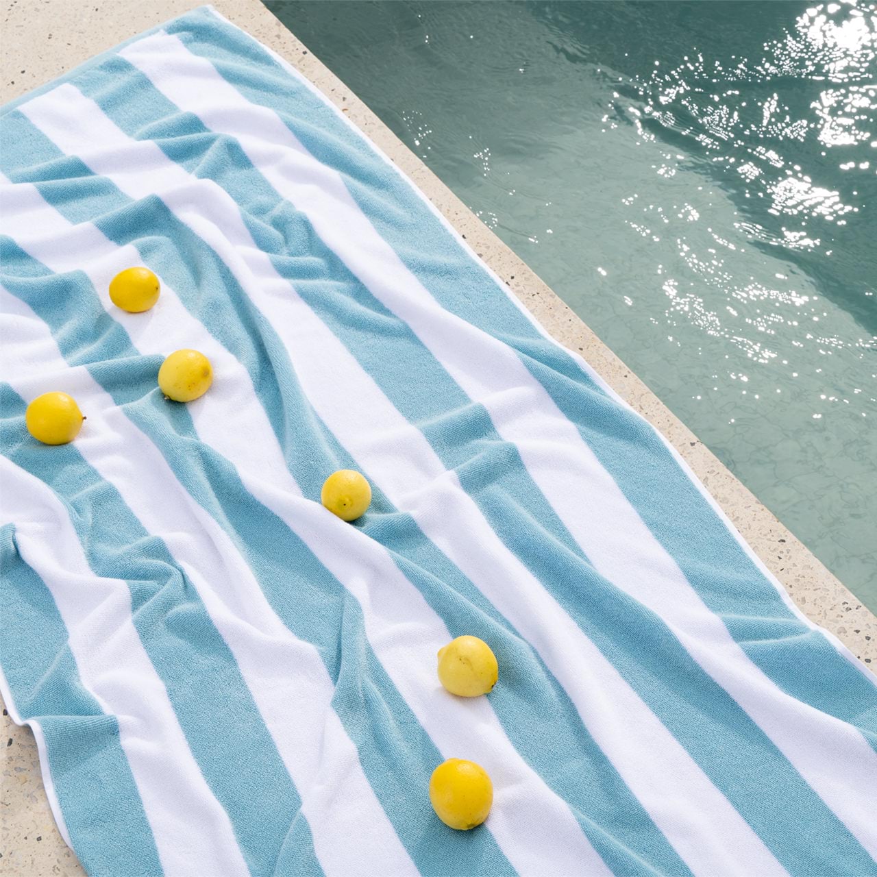 Cabana Sky Blue Stripe Beach Towel Canningvale