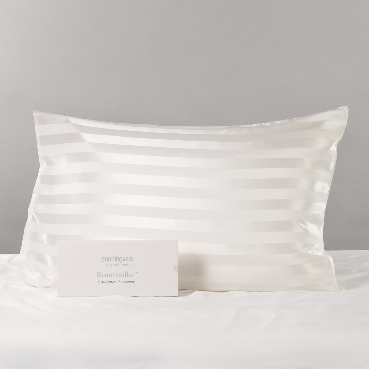 Beautysilks Stripe Silk Pillowcase Canningvale