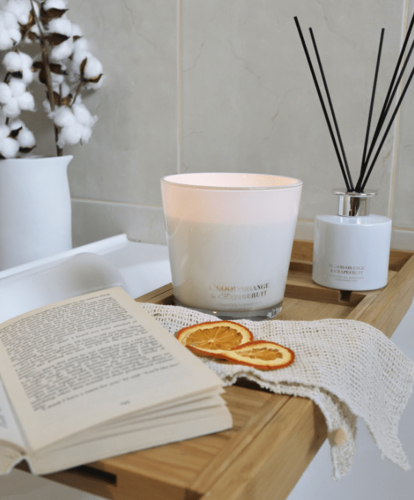 Blood Orange and Grapefruit Scented Candles and Reed Diffuser